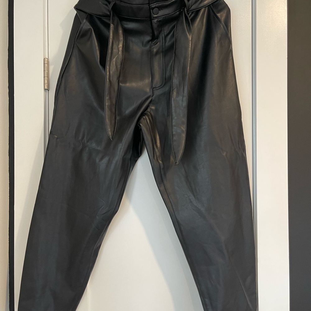 Black Leather Womens Pants
